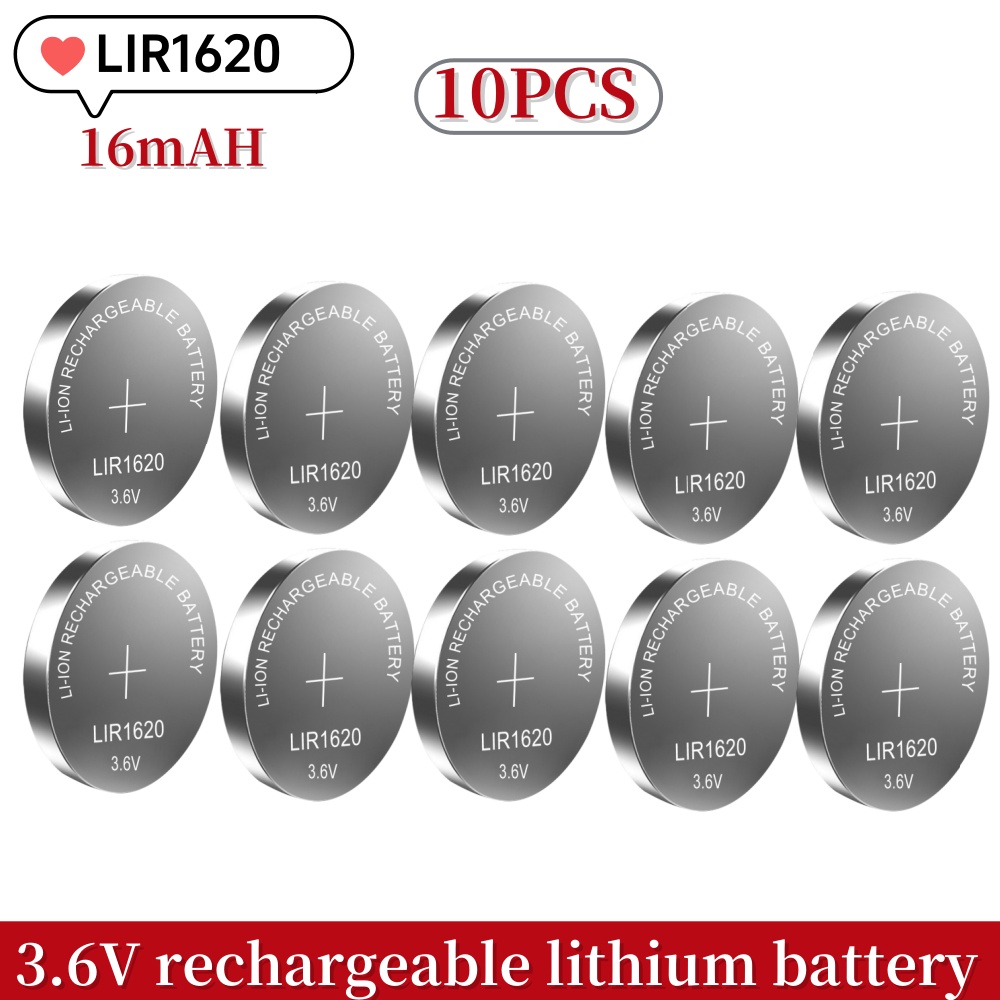 1-10PCS LIR1620 1620 3.6V batteria ricaricabile che carica 1620 può sostituire le batterie a bottone CR1620: Blu