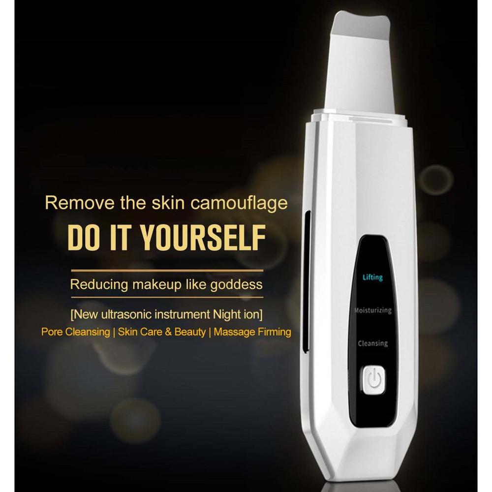Ultrasone Huid Scrubber Diepe Gezicht Reinigingsmachine Peeling Schop Facial Pore Cleaner Verminderen Rimpels En Vlekken Lift Machine