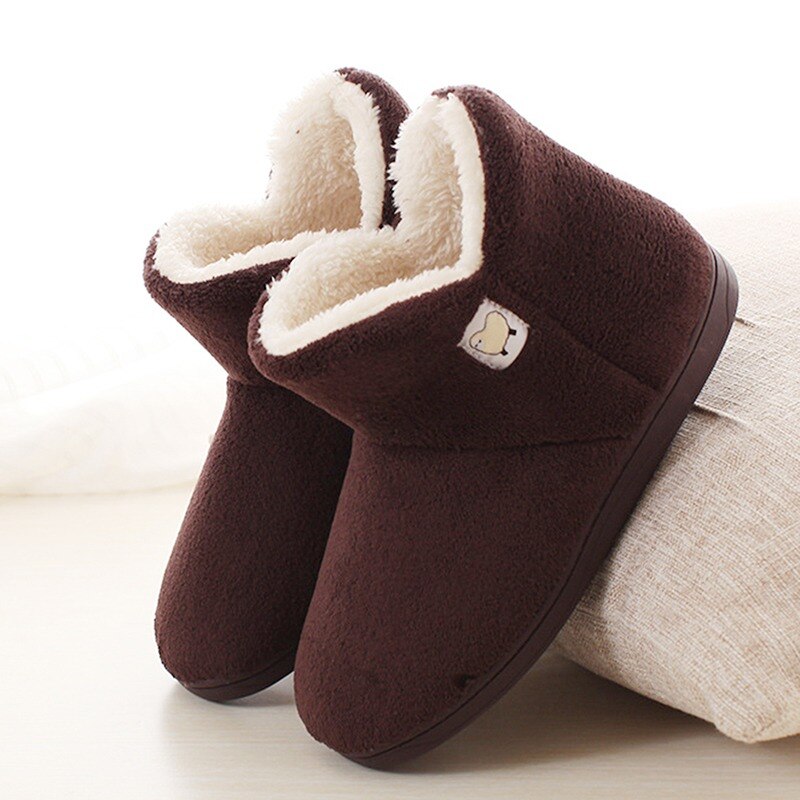 Bottines d'hiver pour femmes, chaussures plates en peluche pour garder au ,