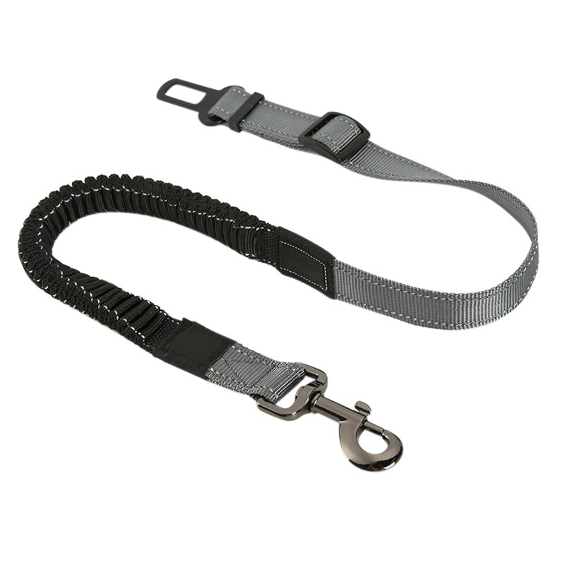 Verstelbare Nylon Huisdier Elastische Gordel Hond Autogordel Veilig Leads Buffer Stretch Leash Voor Midden Grote Huisdieren Hond leash: Grijs