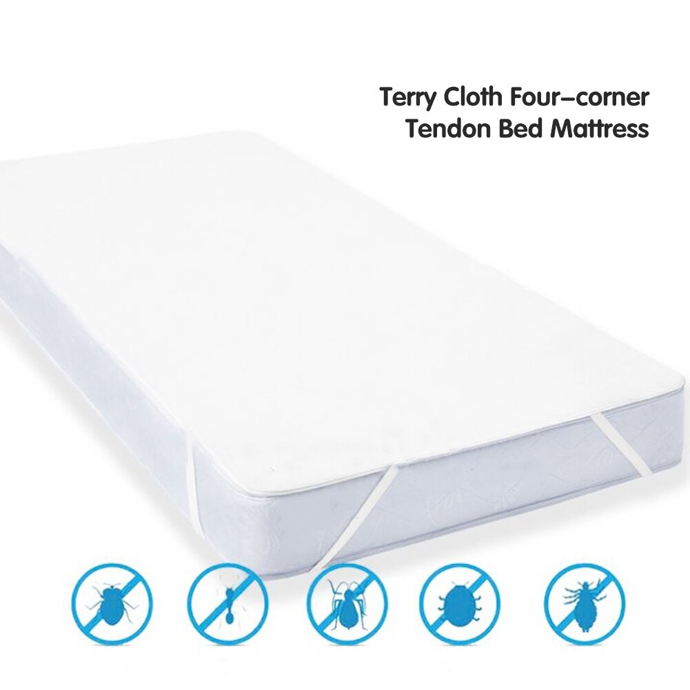 Terry Cloth Waterproof Bed Sheet For Mattress Pad &amp; Topper With Band Bed Protector Waterproof Mattress Protector