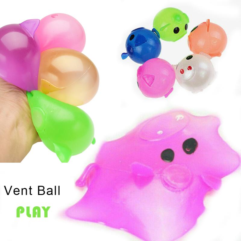 1Pcs Jello Pig Leuke Anti Stress Fidget Splat Water Varken Bal Vent Speelgoed Ontluchting Sticky Pig Squishy Antistress Relief grappige