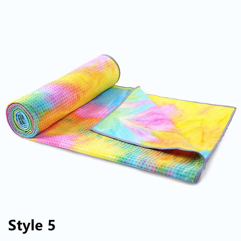 183*63cm skridsikker yogamåttedækselhåndklæde anti-glid mikrofiber yogamåttehåndklæder pilates tæpper fitness: Gul