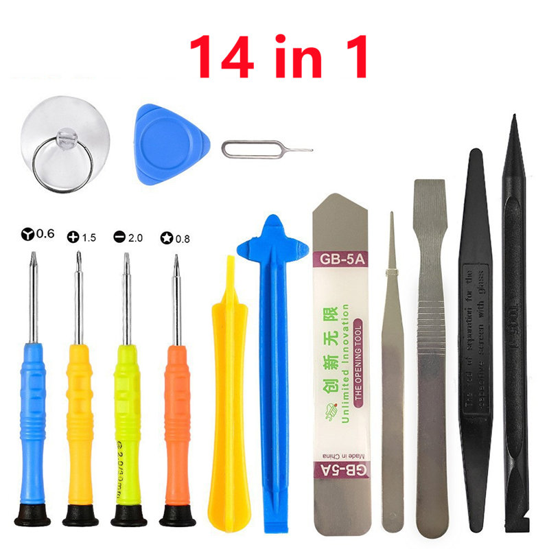 22 in 1 Repair Opening Tools Kit Spudger Pry Screwdriver Set for Mobile Phone Tablet Computer Disassemble Hand Tool Set 22/14pcs: Linen