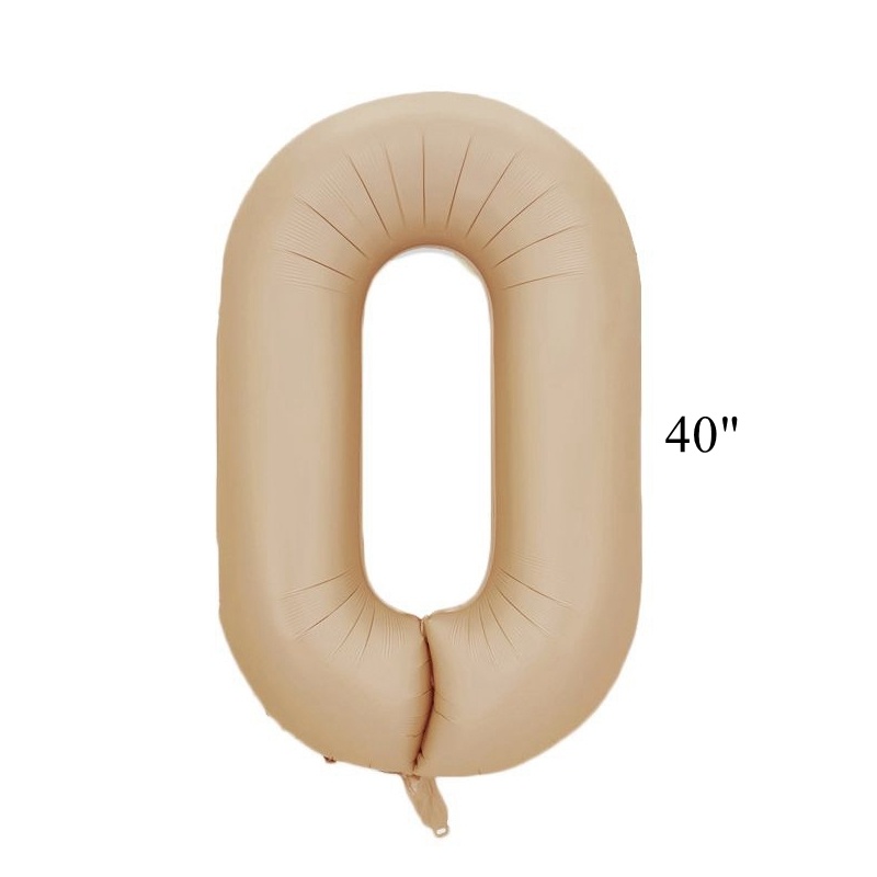 Globo con número de café Vintage de 40 pulgadas, juego de globos de caramelo Beige Retro para 30 40 50, suministros de decoración para de feliz cumpleaños, 1 ud.: Verde oliva