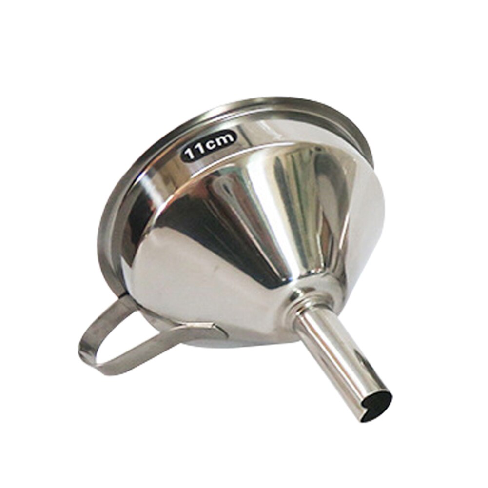 Embudo de cono de acero inoxidable, 11/13/15cm, tolva líquida de aceite de vino, herramienta para el hogar, utensilios de cocina, Bar y comedor: S