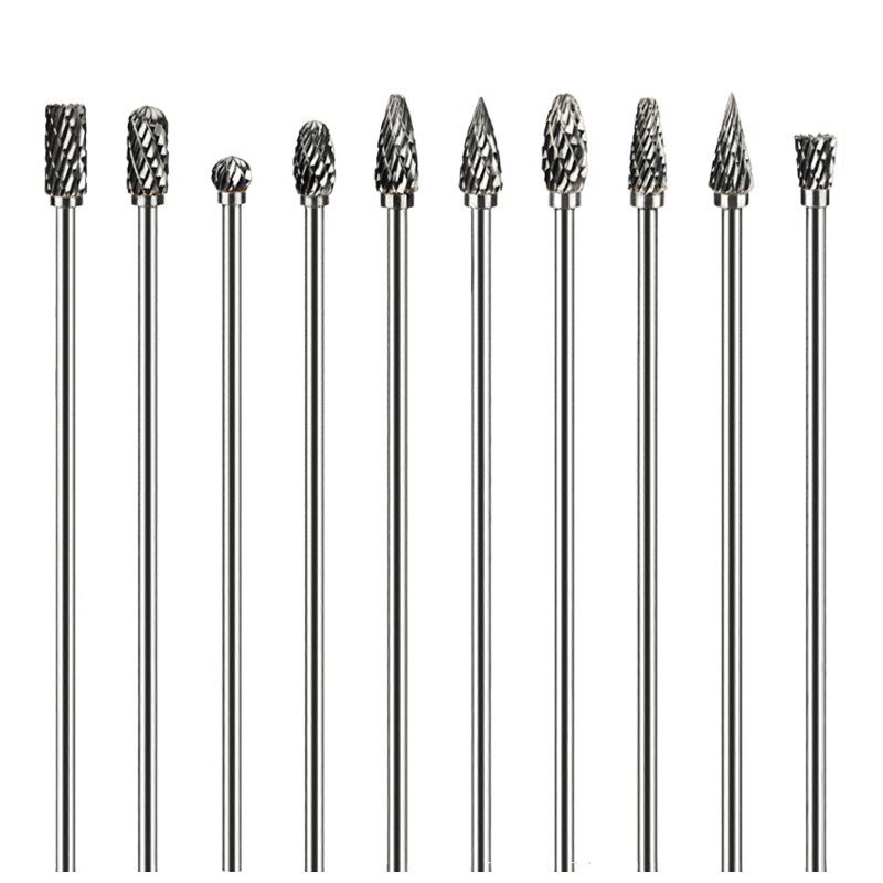 6Mm Head Tungsten Carbide Burr - 4 "(100Mm) lange Dubbele Cut Single Cut Carbide Burr Bestand 1/8'' Schacht