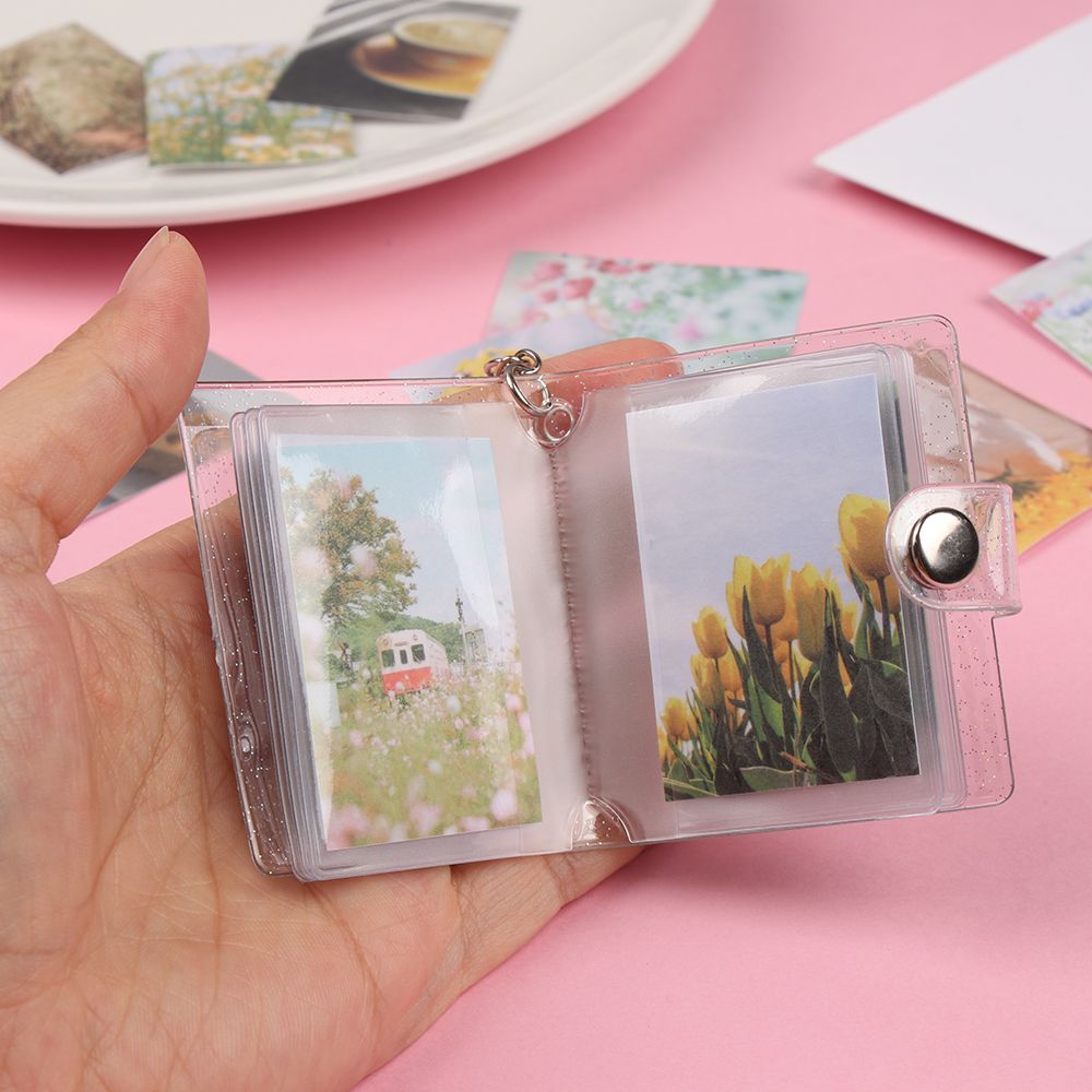Mini porte-clés album photo Liberty, petit pendentif album photo avec porte-clés, porte-clés de poche de stockage photo portable ID, 2 ", 20