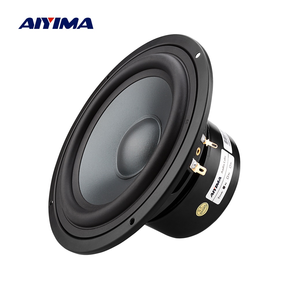 AIYIMA 1Pcs 6.5 Inch Woofer Speaker 4 8 Ohm 80W Bass Speaker Luidspreker Kolom Home Theater Voor Boekenplank floor Geluid Muziek DIY