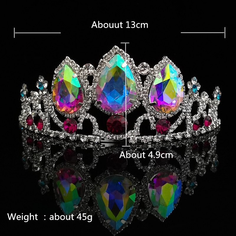 Bride wedding Tiaras water glass crystal crown Tiaras princess girl diadem wedding photography hair accessories Tiaras