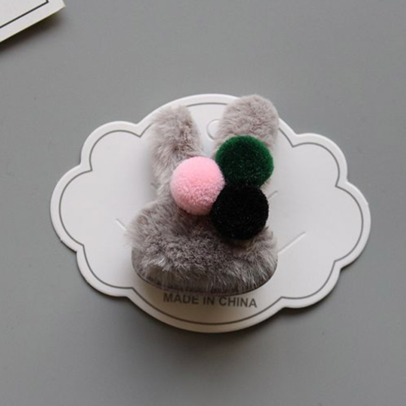 1PC Girl Fluffy Crown Hair Tie Bow Faux Fur Hair Band Girl Crown Hair Accessories Elastics Scrunchie Ponytail Holder: L Hair pin