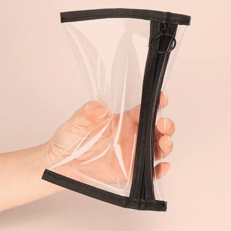 Czarna Przezroczysta Kosmetyczka PVC Wodoodporna Przezroczysta Saszetka na Kosmetyki Damski Organizer na Kosmetyki Torba na Przybory Toaletowe Torba Podróżna robić Przechowywania