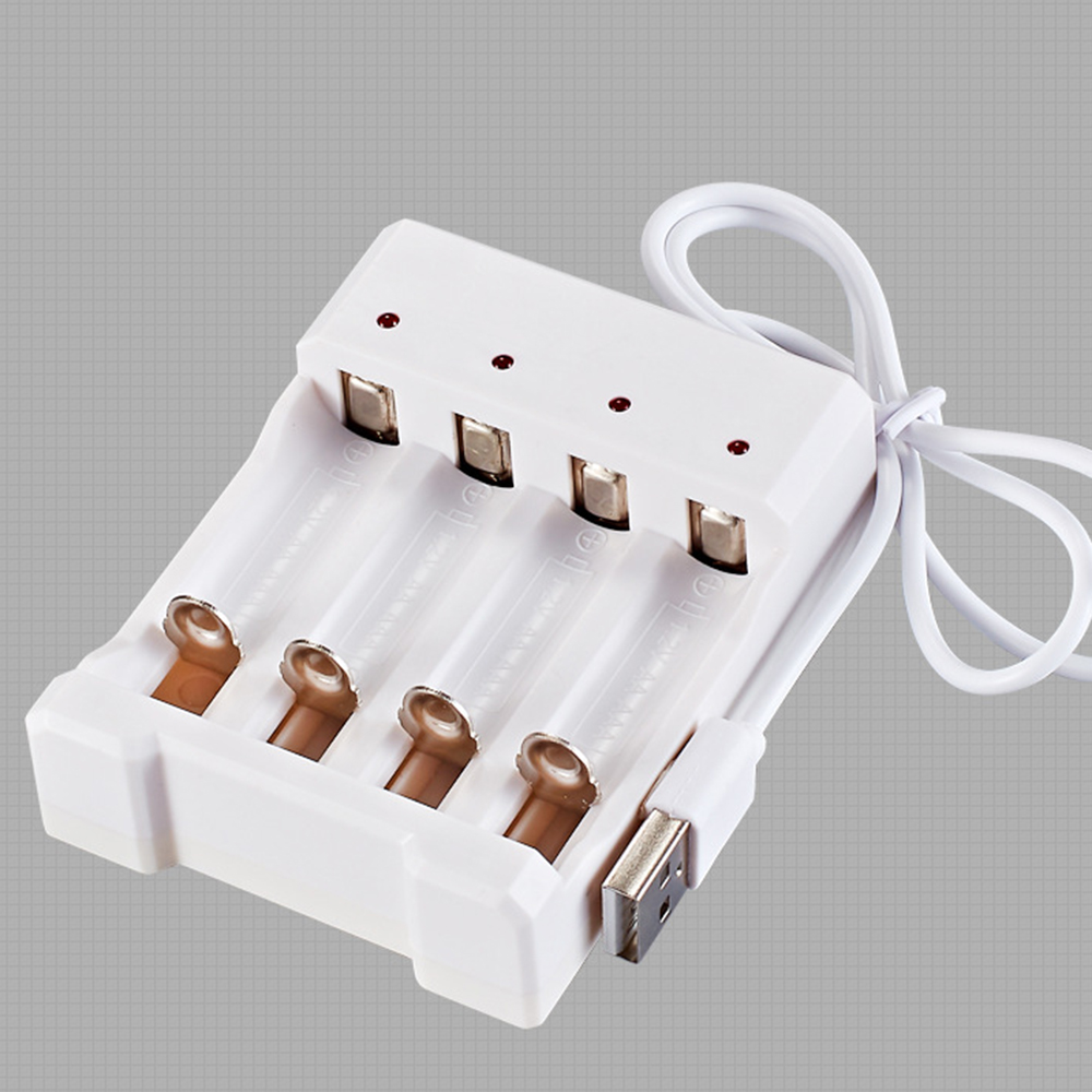 Voor Oplaadbare Batterijen Universele Oplaadbare Batterij Oplader Usb Plug DC5V 1A 1.2V 4 Slot Aa/Aaa Lader Adapter