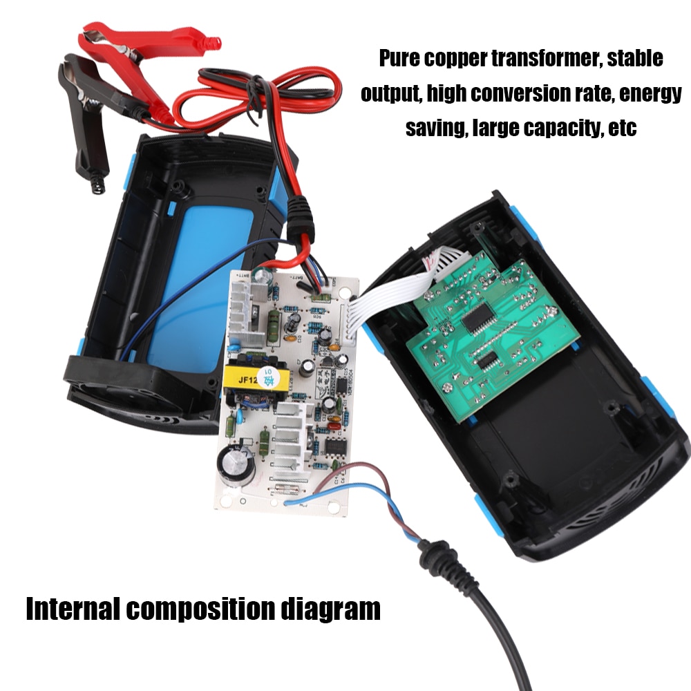 12V 6A Car Battery Charger Fast Power Charger Pulse Repair Smart Chargers Wet Dry Lead Acid Battery-chargers
