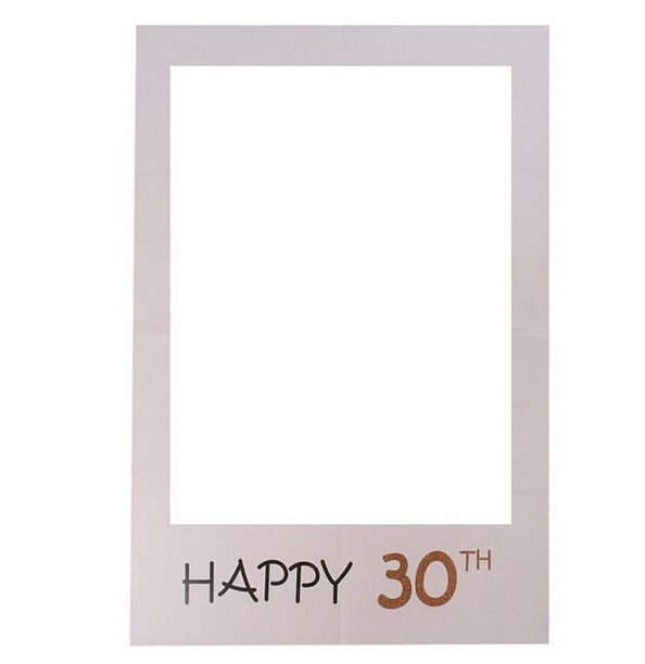 18th 21st 30th 40th 50th 60th 90th Happy Birthday Photo Frame Party Props Paper Supply Accessory: 30th