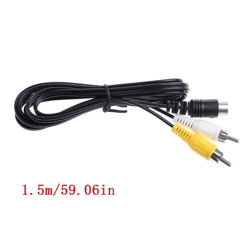 Zwart 1.5 M/5FT Audio Video Av Stereo Composite Adapter Kabel Voor Sega Genesis/Md