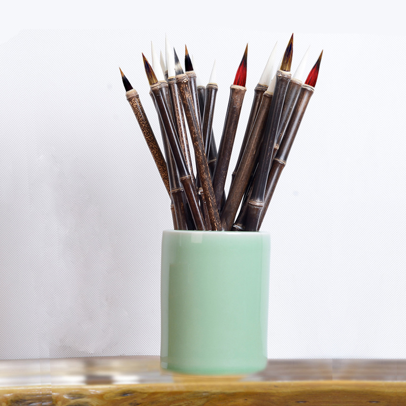 Calligraphy Brush Chinese Horse Stone Badger Hair Painting Brush Pen Adult Small Regular Script Huzhou Calligraphy Writing Brush