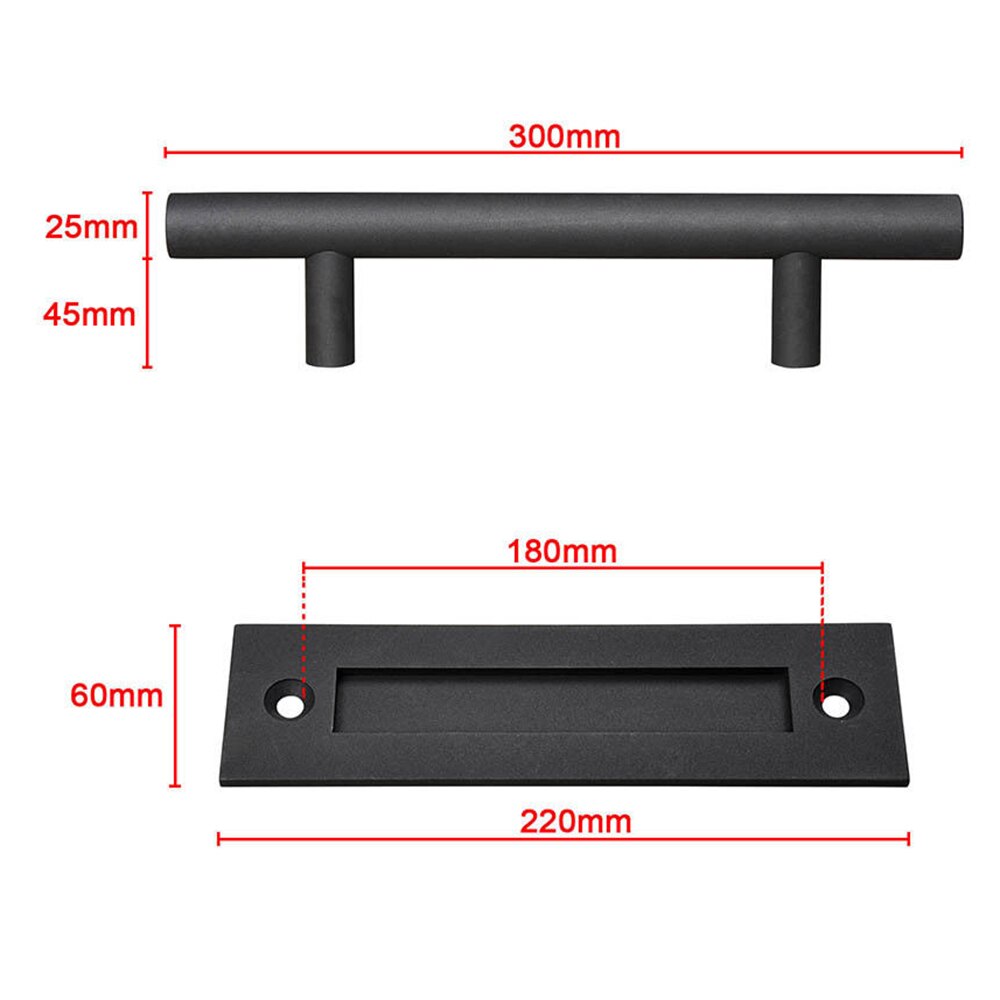 Schuifdeuren Schuur Deur Handvat Pull Flush Verzonken Houten Deur Handvat Voor Meubels, geschikt Voor Kabinet Kast Interieur Deur 35-45Mm: B