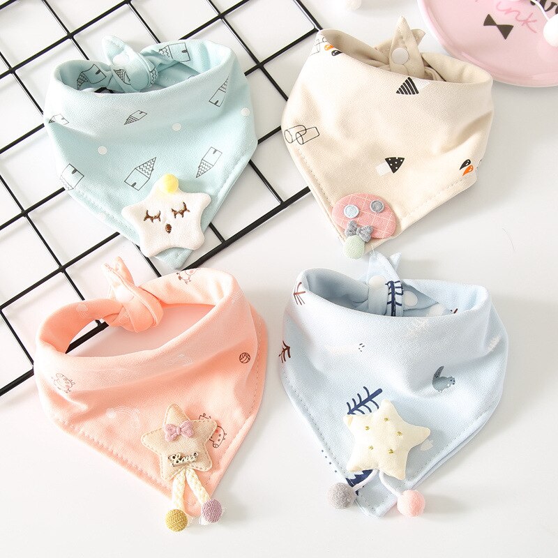4 Stks/pak Baby Sjaal Burp Doek Bandana Katoen Slabbetjes Pasgeboren Baby Jongen Meisje Peuter Herfst Winter Sjaal Waterdicht Bib