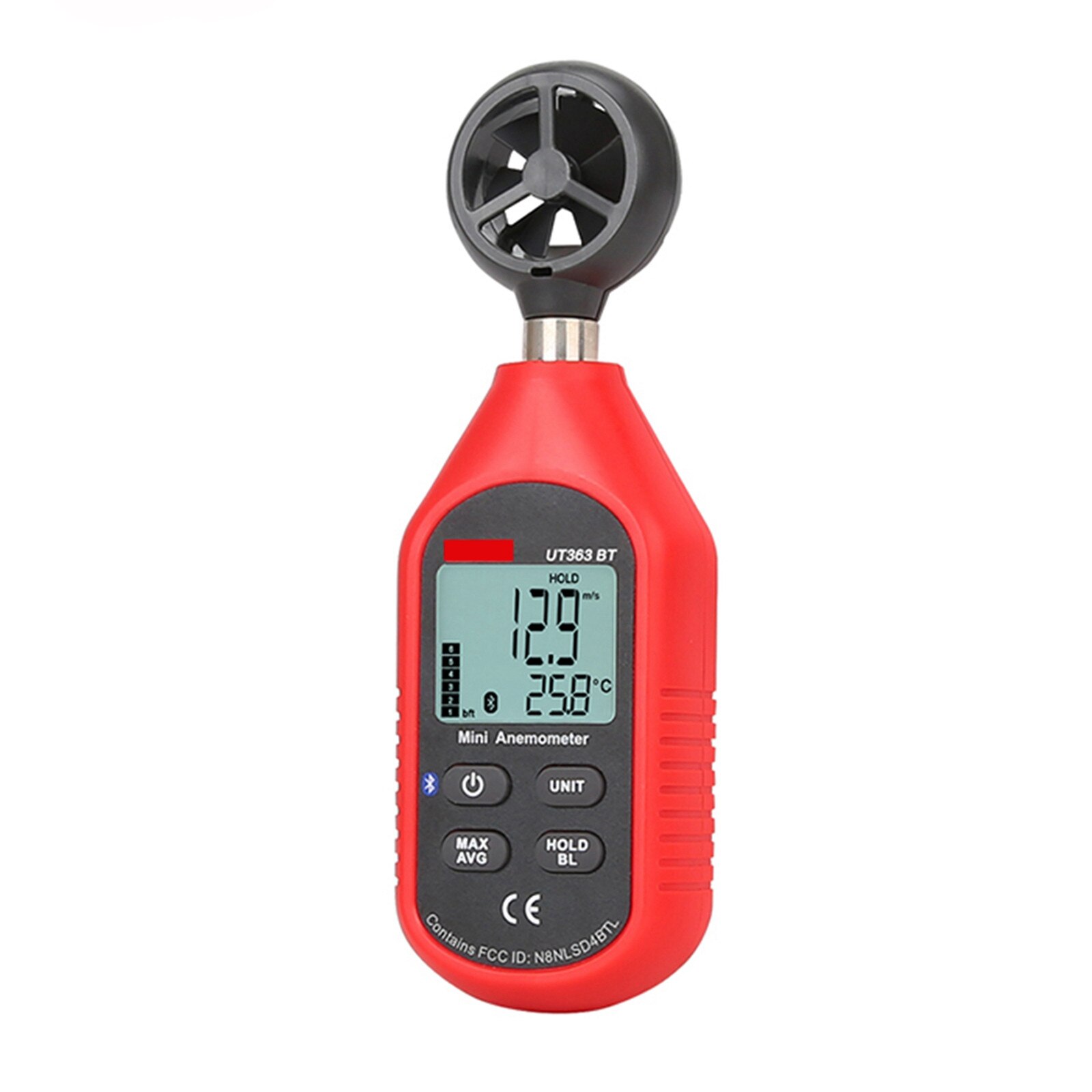 UT363BT Anemometer Digital Wind Speed Measurement Temperature Tester LCD Display Handheld Air Flow Speed Wind Meter Monitor