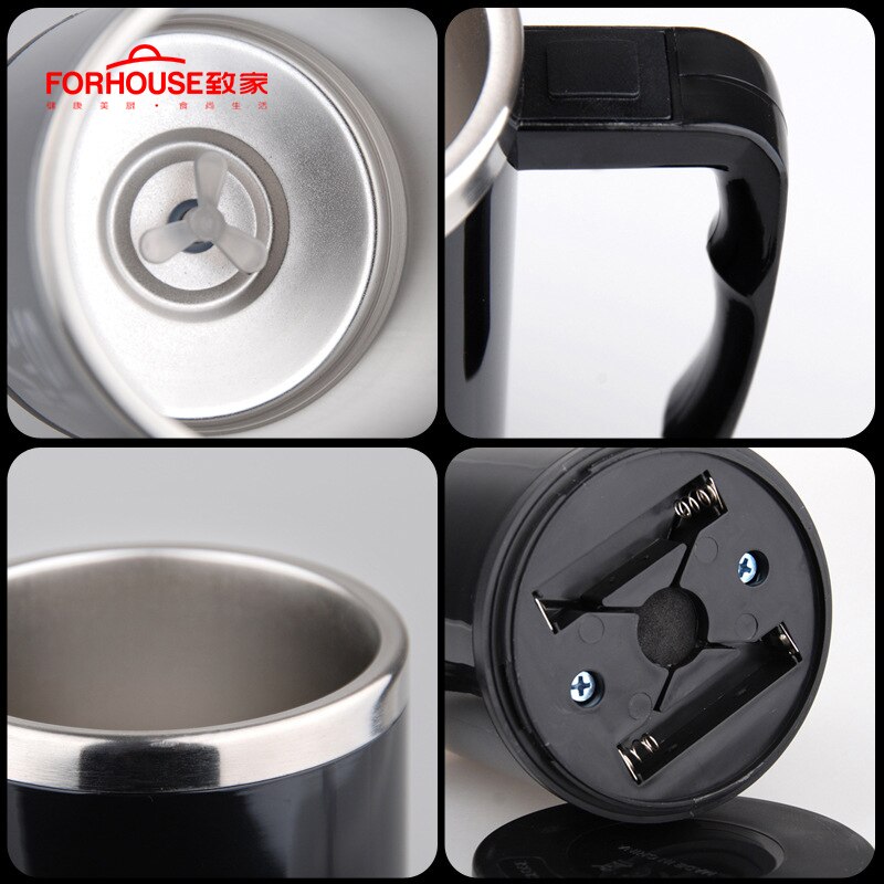 400ml självomrörande kaffeflaskor dubbelisolerad kaffetillförsel automatisk elektrisk kaffeförsörjning mart blanda kaffe cintainer