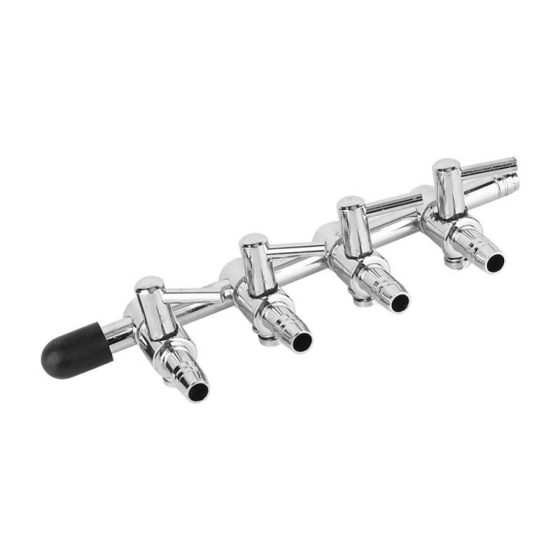 Rvs aquarium luchtverdeler regelklep instelbare aquarium luchtstroomverdeler voor zuurstofluchtpomp aquarium accessoires