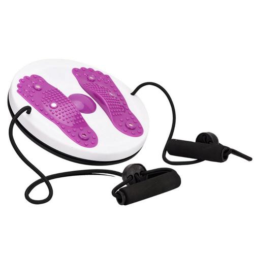 Attrezzo ginnico per addome a piastra rotante sottile per Fitness a disco rotante con attrezzo ginnico per addome a fune: Viola