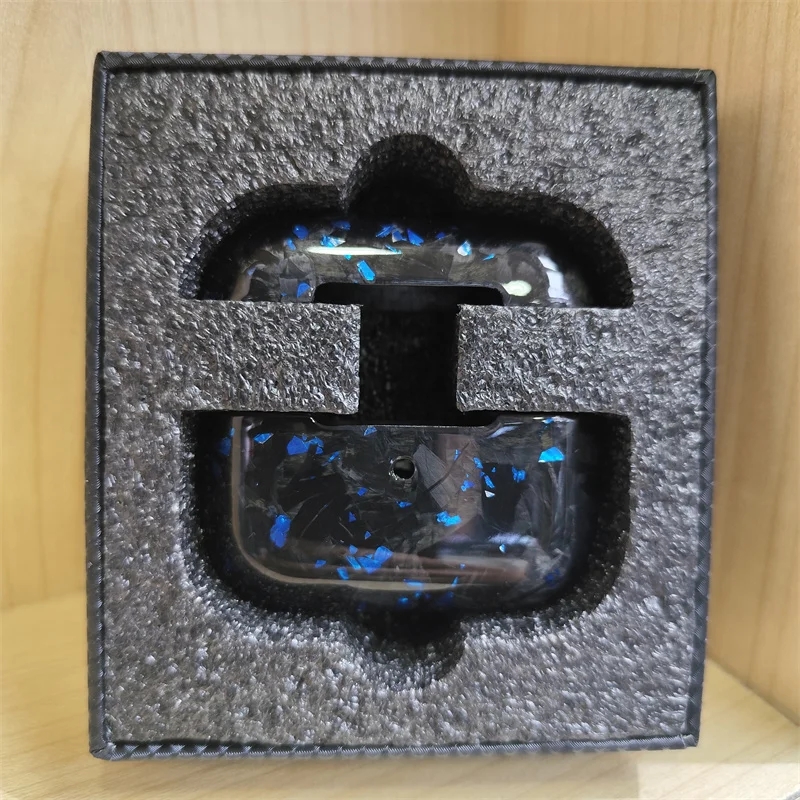 Funda de auriculares de fibra de carbono Real para Apple AirPods Pro 2(2022) auriculares inalámbricos Bluetooth de fibra de carbono para AirPods Pro): 3XS / Amarillo profundo