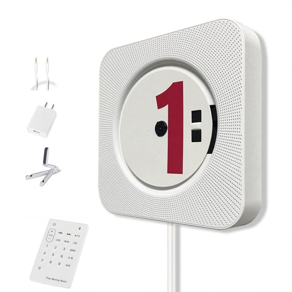 Kabel-Trekken Schakelaar Wandmontage Cd Speler Draagbare Bluetooth Muziek Speler Met Afstandsbediening Kabel-Trekken Schakelaar: white