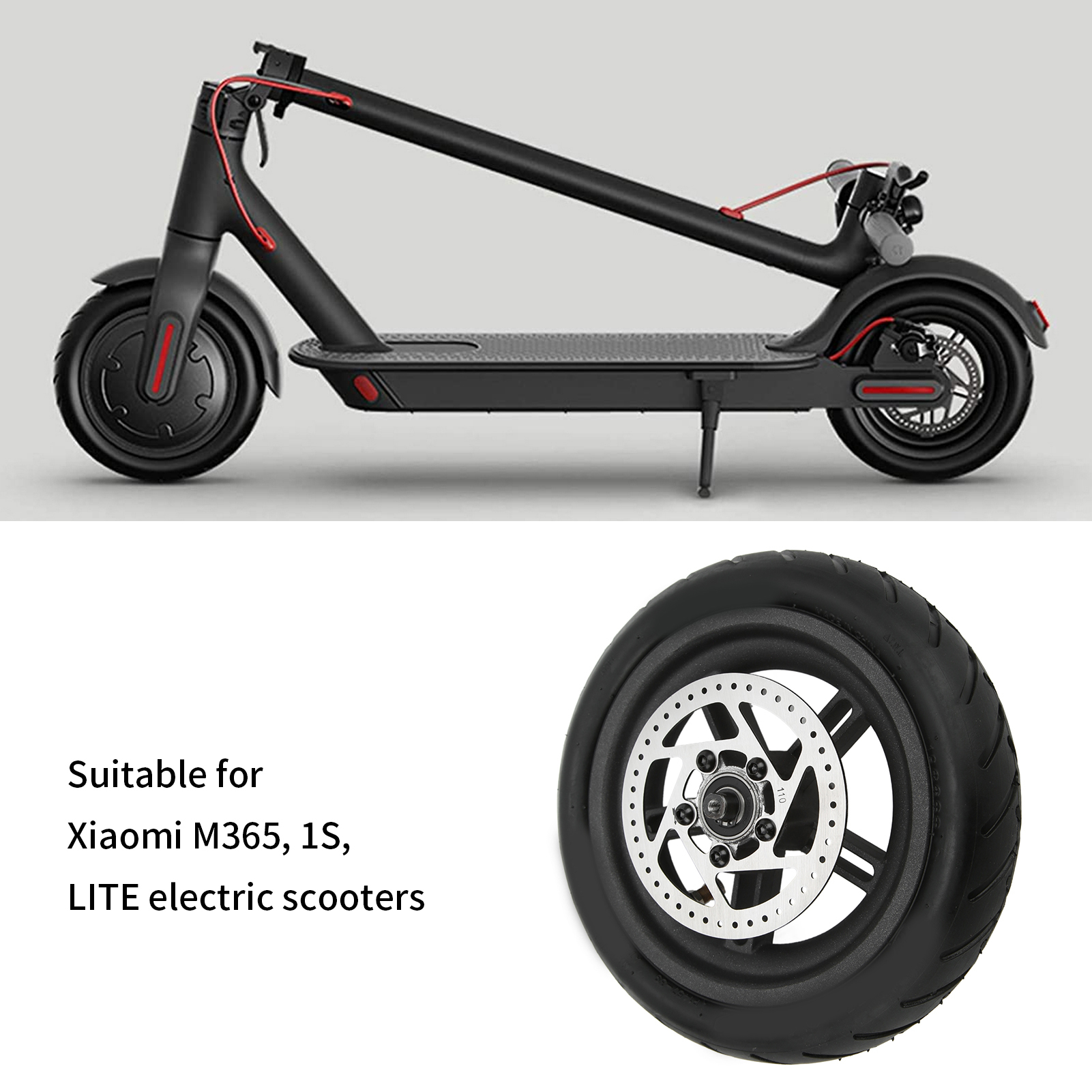 8.5 Inch Achterwiel Montage Rubber Demping Pneumatische Zware 8 1/2X2 Scooter Achterband voor M365 Elektrische Scooter