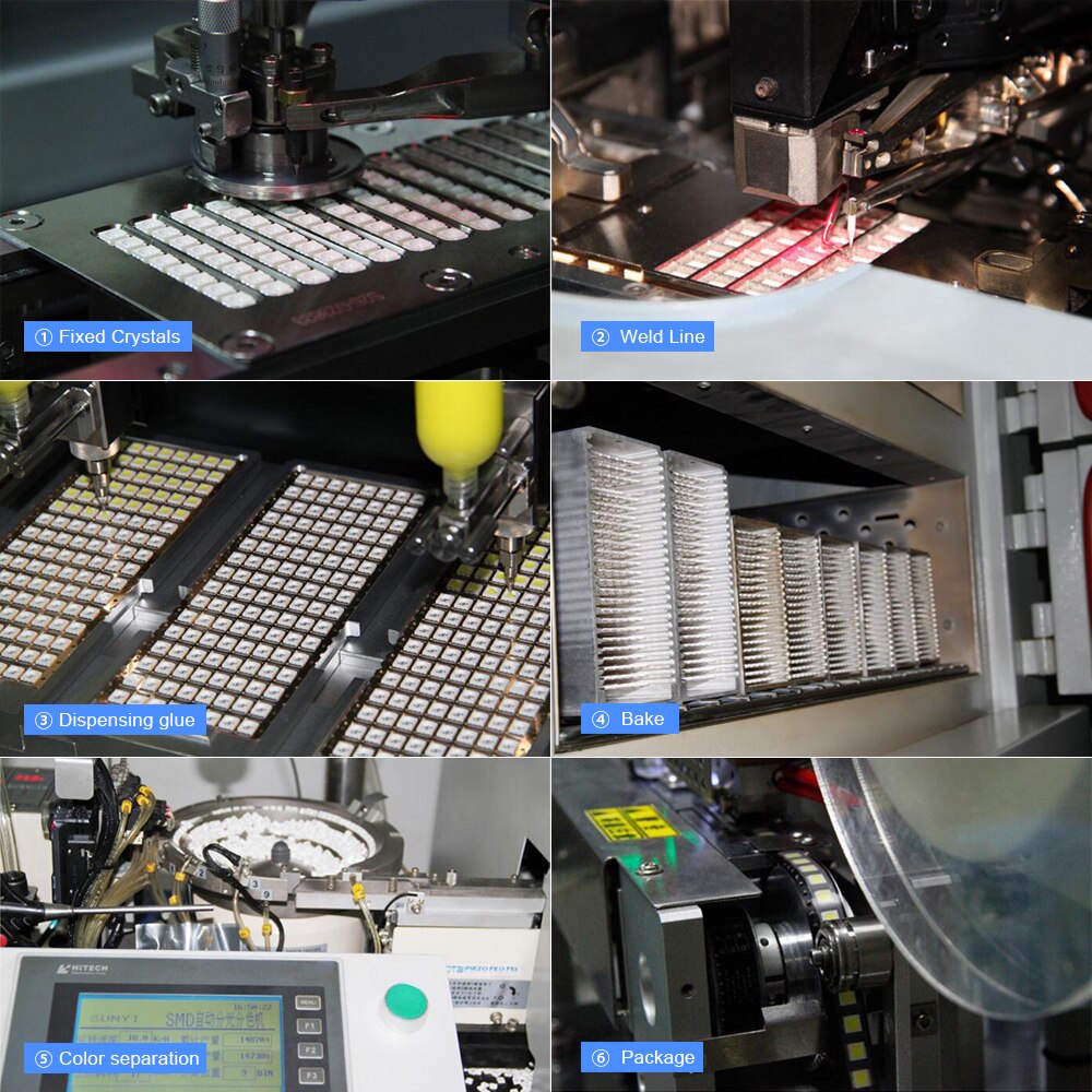 100pcs 2835 Warm White Smd Led Lamp Light Emitting Diode Light Bulb Strip Conduct