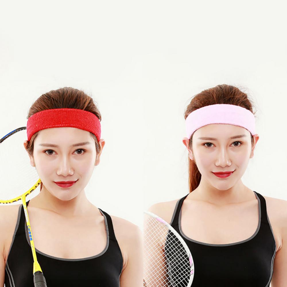 Banda para el sudor deportiva de verano para hombre y mujer, diadema para Yoga, gimnasio, toalla de seguridad elástica de Color sólido, banda para el pelo para tenis, bádminton y baloncesto