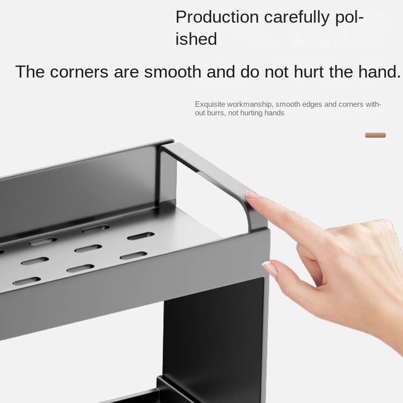 Kitchen sink storage rack without punching household multi-function drain rack sponge rag rack wall-mounted storage tool