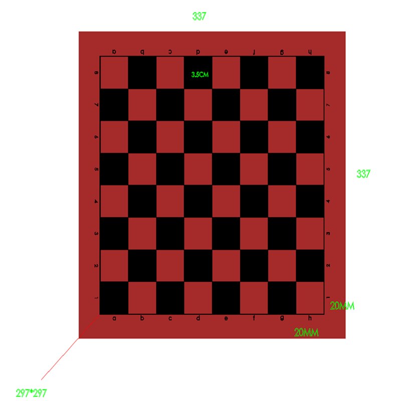 Tablero de ajedrez de cuero de doble cara, tablero de ajedrez de PU de 33,7x33,7 cm, damas plegables de 35mm, tablero de juego de ajedrez internacional IB05: chocolate