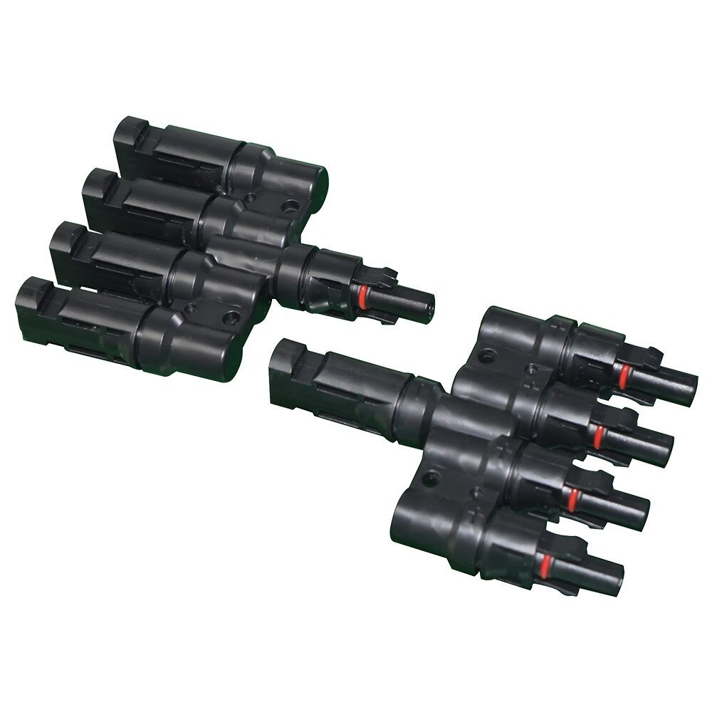 2/3/4 IN 1 connector solar panel cable solar connector 1to 2 1to 3 1 to 4 for solar panel system connecting in parallel: 4 to 1 adapter