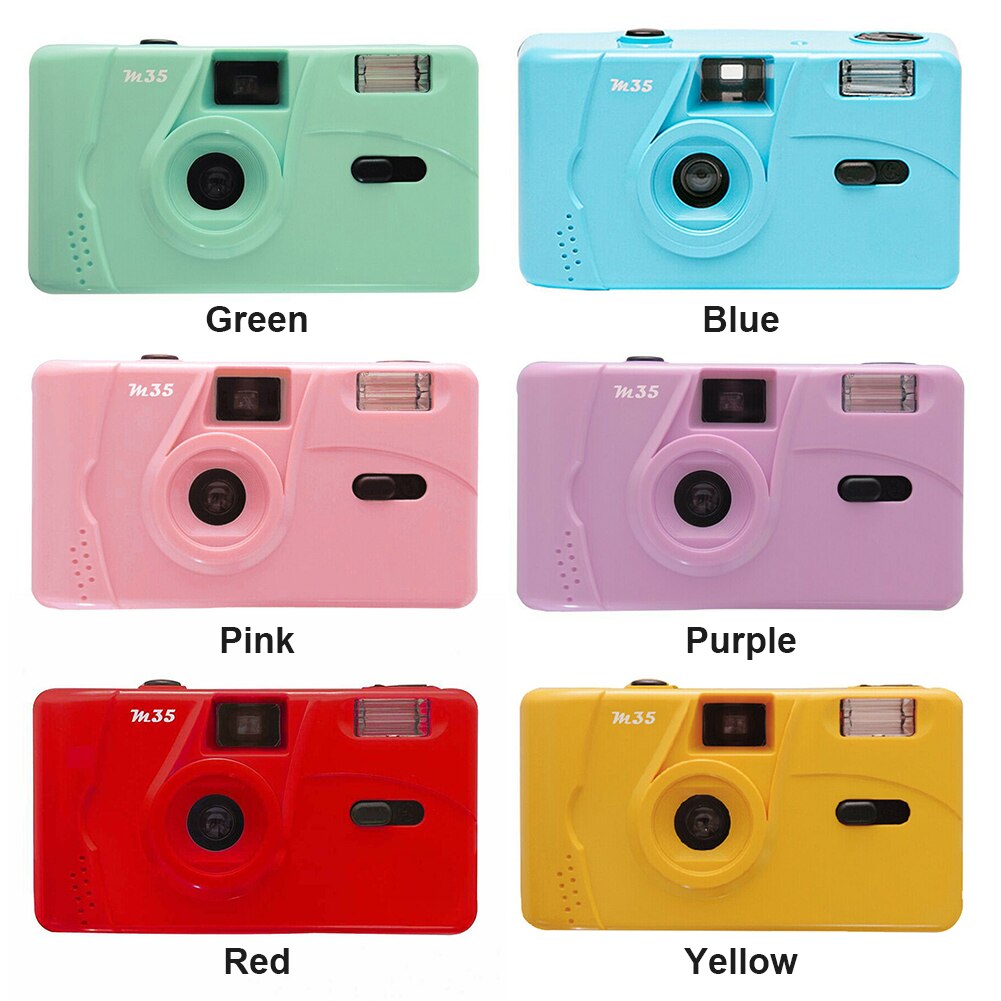 Reusable Film Camera Film Reusable Film Camera Photography Battery Powered Vintage M35 35mm Manual with Flash Retro