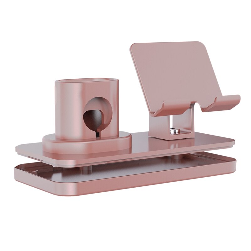 3In1 Charging Dock Stand Voor Apple Horloge Serie Iphone Ipad Desktop Draadloze Opladen Een Stand: Rose