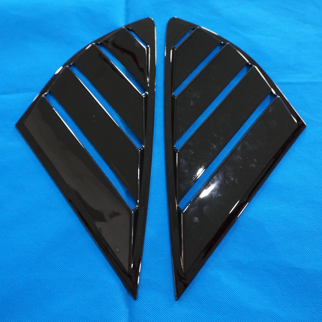 Beler Zwart Abs 2 Stuks Achter Kwart Panel Window Side Lamellen Vent Cover Trim Fit Voor Ford Fusion Mondeo 4D