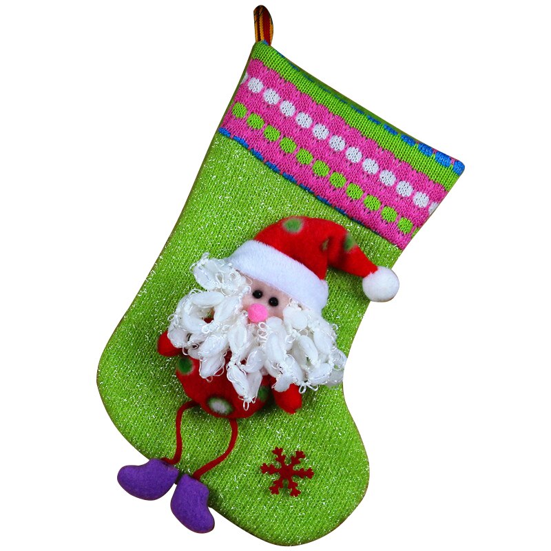 25*13cm 5 stk julesok santa snemand hjorte mønster taske til festival dekoration ,5 yc 7716: 1091282004