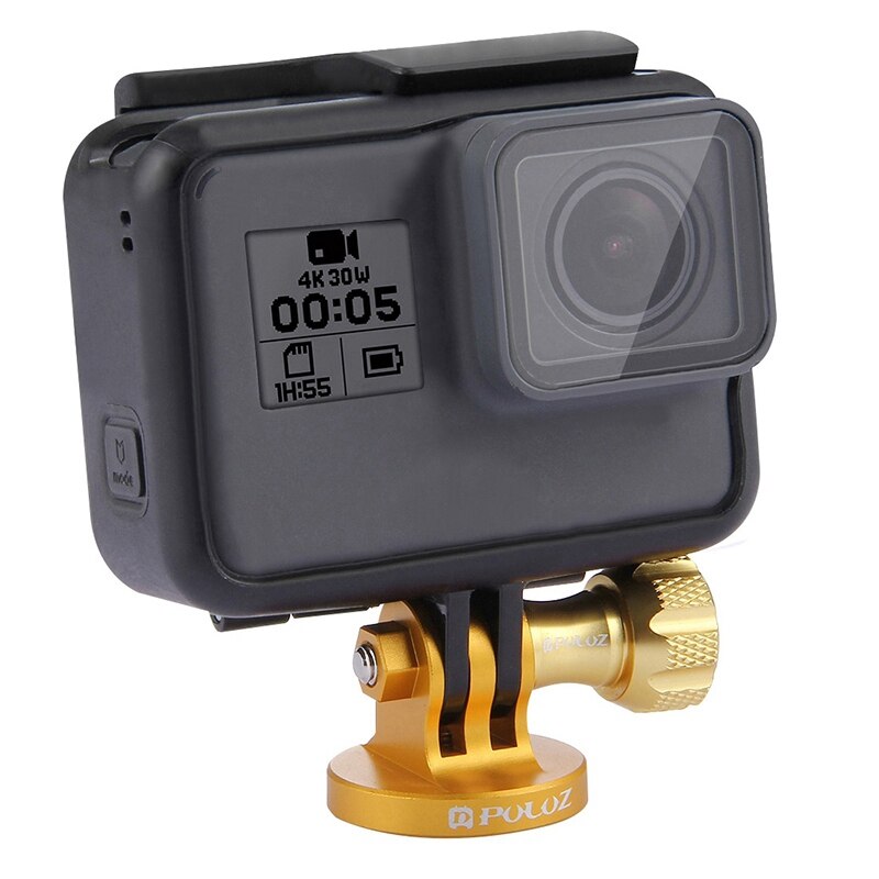 Puluz for go pro tarvikkeet videokamera kolmijalka kiinnityssovitin gopro herolle 5 4 istunto 4 3+3 2 1,  xiaomi yi , sj4000, sj5000,( blac