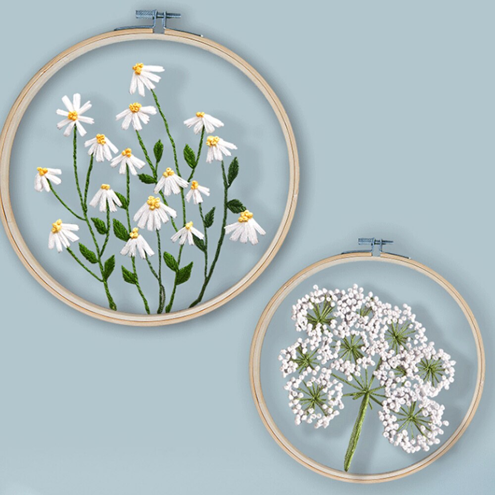 Mesh DIY Embroidery Flower Painting Bordado Cross Stitch Kit Embroidery Kit Diy Beginner Embroidery Punch Needle kit