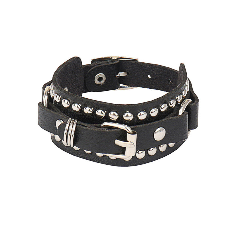Único apontado pulseira linha rebite punk gótico rock unissex pulseiras para mulheres pulseiras moda jóias manguito pulseira: 1