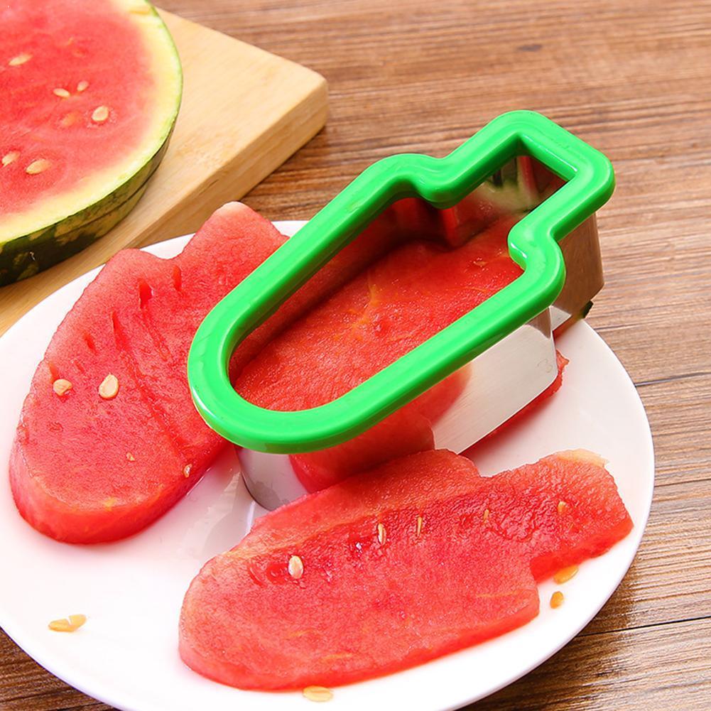 Watermeloen Cutter Slicer Rvs Watermeloen Snijden Popsicle Slice Cantaloupe Slicer Tool Vorm Meloen Meloen F5W3