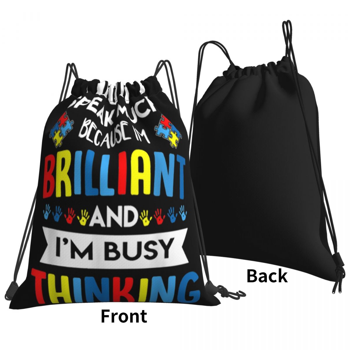 I Dont Speak-mochilas clásicas para niños y niñas, mochilas con eslogan de estilo de para Autismo