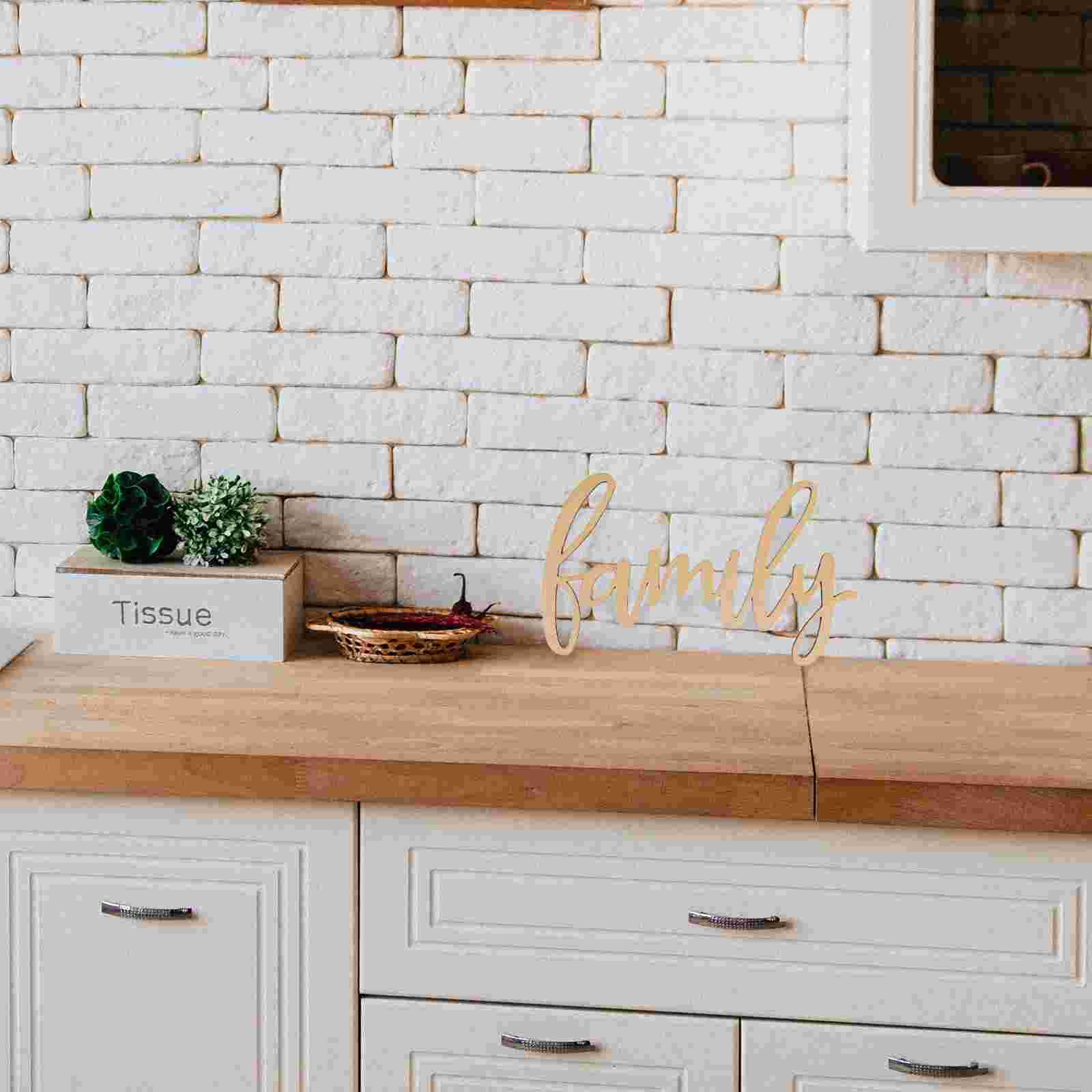 Family Wood Sign Home Décor Wall Art Unfinished 30.5x18x0.4cm