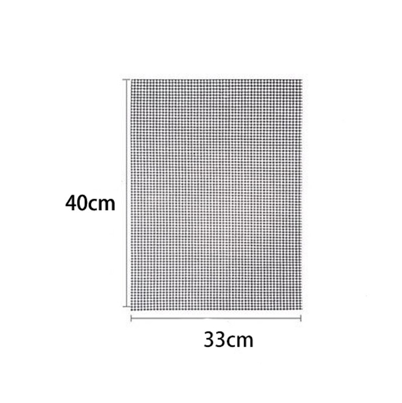 Esteras de parrilla para barbacoa, revestimiento antiadherente, revestimiento de lámina para cocinar, revestimiento de parrilla resistente al calor, alfombra de malla para accesorios de barbacoa para el hogar: 40x33cm