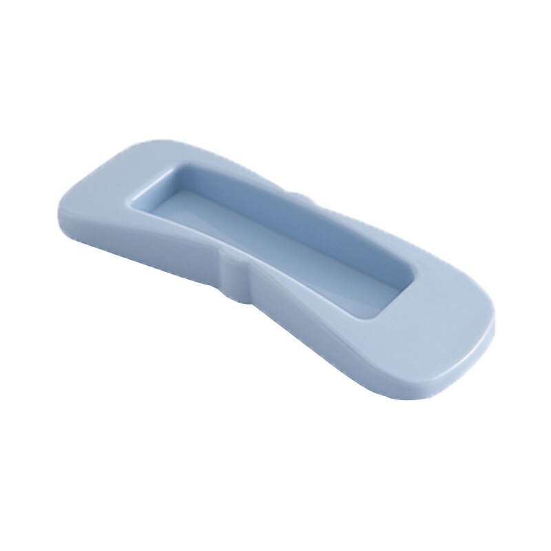 1Pair Plastic Self-adhesive Door Handles Wardrobe Pulls Door Glass door and window sliding door push-pull auxiliary door handle: Blue