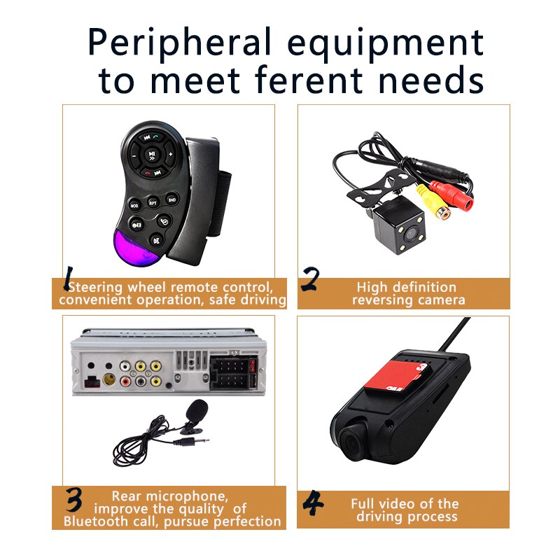 1 Din 4 pulgadas coche Radio 2USB EQ Bluetooth HD Wince 1080P SD FM U disco Sapacitive pantalla RM Android AUX de voz inteligente MP5