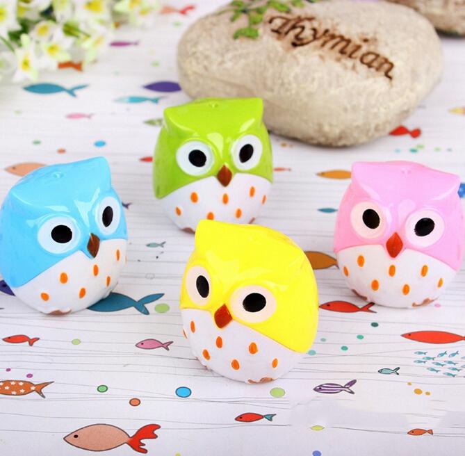 Mini sacapuntas Kawaii de búho, 1 Uds., Color al azar