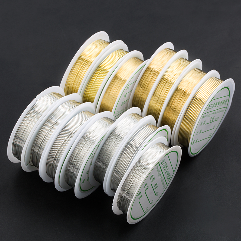 5 Metri/lotto 0.2mm-1mm Filo Di Rame Placcato Oro Argento Per La Creazione Di Gioielli Filo Per Perline Fai Da Te Corda Per Gioielli Per La Creazione Artigianale - Foto 9